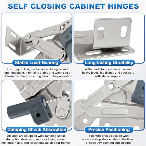 11" Tip-Out Plastic Sink Trays + Steel LD-0220-50SC Soft Close Pivot Hinges