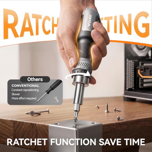 Wesdut 13in1 Multi Ratchet Screwdriver Set Tool All in One, [Built to Last]