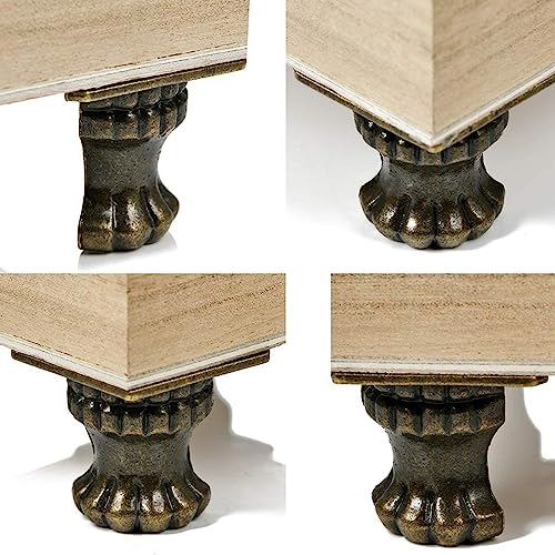 24 PCS Wood Jewelry Box Legs Feet for Antique Brass Treasure Storage Chest - color: Bronze(24pcs)