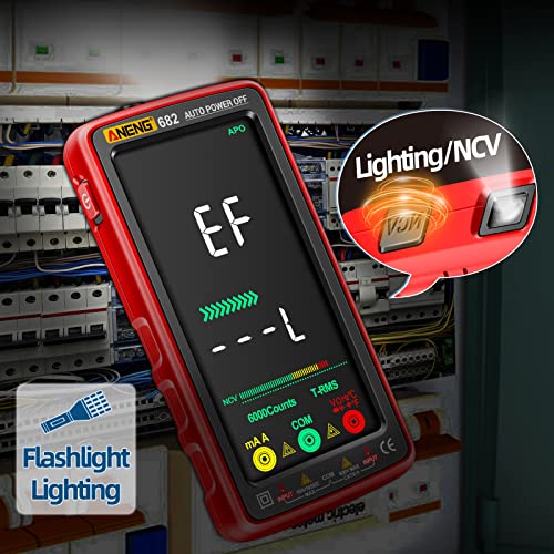 ANENG Multimeter Tester,5.0 Inch Color LCD,TRMS 6000 Count NCV Voltmeter - style: 682 Backlit Color Screen