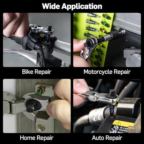 43-Piece Mini/Small Tool Kit, Motorcycle Tool Kit with Mini Ratchet Set