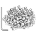 55 Pieces M5 x 10mm Socket Head Cap Screws, Thread Pitch 0.8mm, Sutemribor M5 Screws, 304 Stainless Steel, Fully Threaded, Silver - size: M5 x 10mm, style: Socket Head