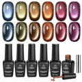Beetles Cat Eye Gel Nail Polish Set, Timeless Amber 6 Colors Fall Nail Gel - color: A - Glass Cat Eye | Timeless Amber