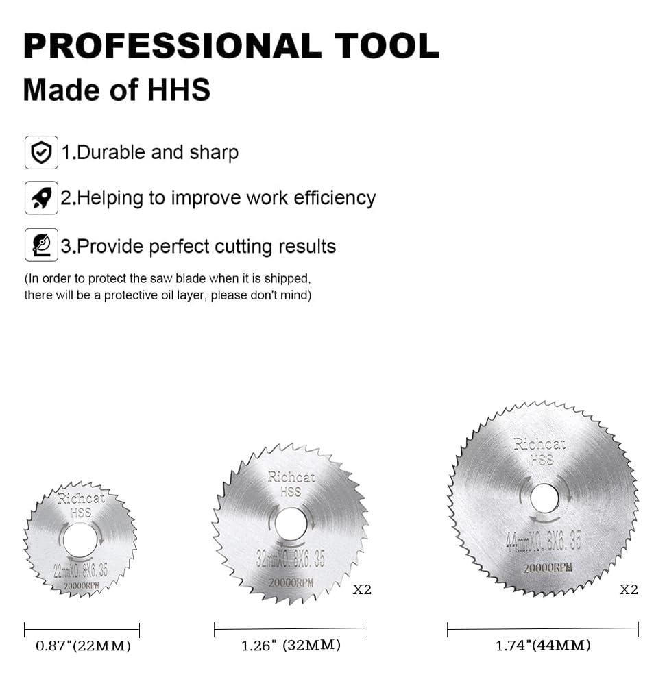 Richcat PVC Pipe Inside Cutter,Inside Pipe Cutter,Internal Plastic Pipe Cutter,Plumbing Internal Plastic ABS Pipe Cutter Set,1/4" Hex Shank,High Speed Steel, for Plastic/PVC/Wood/Soft Metal - size: 1/4" Hex Shank (5 Saw Blades)