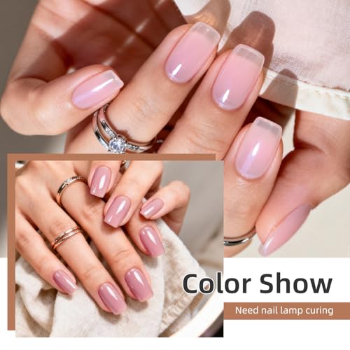 JODSONE 60 PCS Gel Nail Polish Starter Kit with U V Light 55 Colors Gel Polish Base Top Coat for Women and Girls - color: B32
