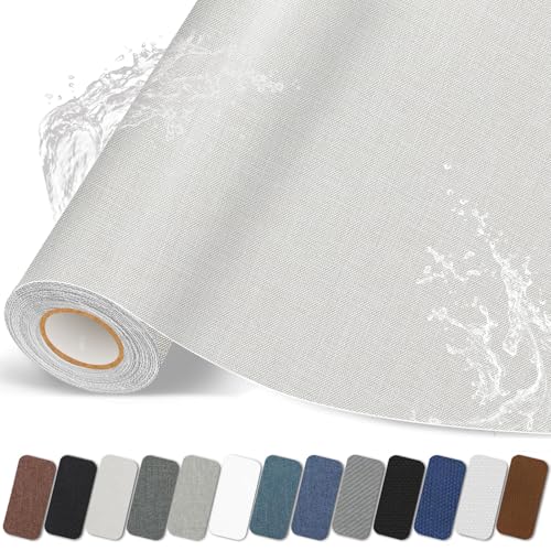 Fabric Repair Patch, Self Adhesive Furniture Tape for Cloth, Sofa - color: Linen Beige, size: 3.5X79 Inch