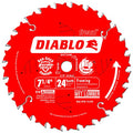 Diablo Framing Saw Blade - 24 Teeth, 7-1/4" Dia, 5/8" Arbor, .059" Kerf