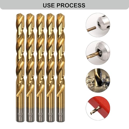 29PCS Drill Bit Set, M2 HSS, 135°Tip, Twist Jobber Length Drill Bit Kit for Hardened Metal, Cast Iron, Stainless Steel with Indexed Round Case,1/16"-1/2" - style: M2-29PCS