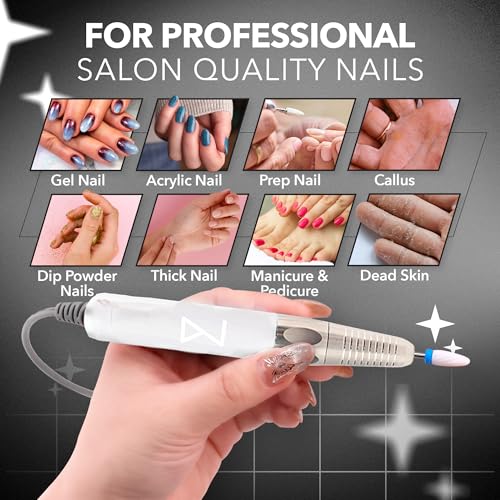 M Max Nail Drill, Brushless 2-in-1, 35000 RPM, Cordless | White - size: Standard - White