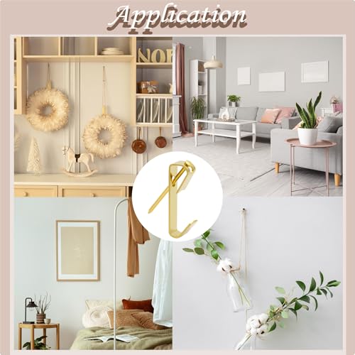 25PC 100lb Heavy Duty Picture Hangers with Nails for Drywall & Wood | Holds up to 100lbs, Easy to Install, Secure Sturdy Hold, Minimal Wall Damage, Includes Storage Case for Organization - size: 25PCS 100LB Gold