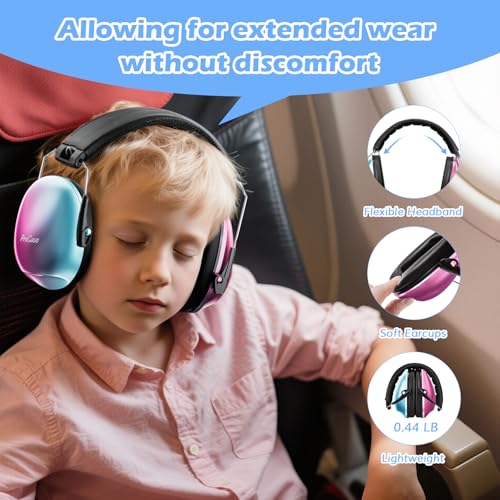 ProCase Noise Cancelling Headphones for Kids/Toddlers SNR 27dB Ear Muffs - color: Gradient