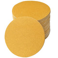6-Inch No-Hole Hook and Loop Gold Sanding Discs 100-Grit, 100-Pack - size: 100 Grit