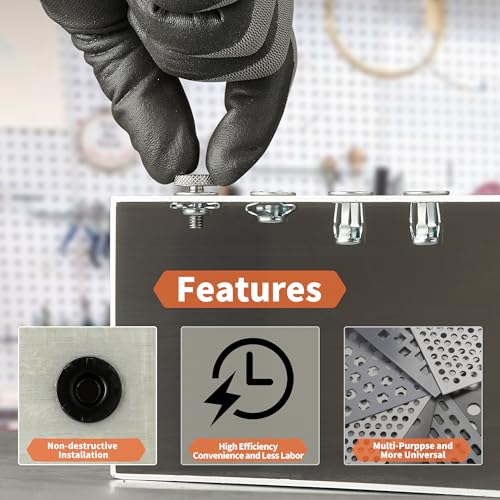 Jack nut Installation Tool Set Hand Thread Insert Jacknuts with Tool Kit - size: BLACK 1/4-12PCS With Tool