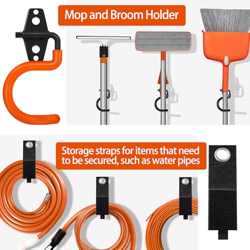 28 Pack Garage Hooks Heavy Duty with Non Slip PVC Coating - color: Orange, size: 28pack