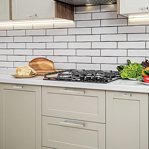 Ravinte Square Cabinet Handles, 15 Pack, 7.5" Hole Centers, Brushed Nickel - color: Brushed Nickel, size: 7.5 inch hole center