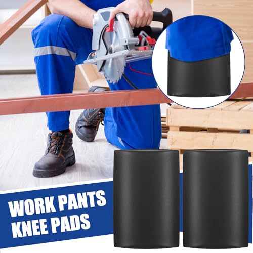 Seenelling 2 Pairs Knee Pads Inserts for Work Pants Double Foam Cushion Knee Pads Inserts for Tactical Pants, 6 x 9 Inches Soft Construction No Strap Knee Pad Soft Inner Liner for Men