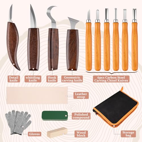 26 in 1 Wood Carving Tools Kit for Beginners