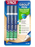 Grout Pen Grey Tile Grout Paint Marker - Narrow 5mm Tip (7mL) - 3 Pack - style: Grey