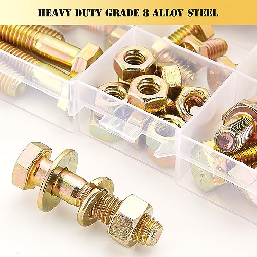 ZTF Bolts and Nuts Assortment Kit，1/4-20 5/16-18 3/8-16 SAE Nuts and Bolts - style: gold-1/4-20 5/16-18 3/8-16 Sae bolts