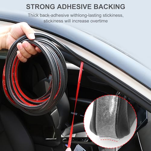 Rubber Seal Strip for Truck Car Weather Stripping Universal Self Adhesive Large Auto Door Soundproofing Weatherstrip for Pickup Truck SUV RV Boat 85.3Ft - size: 85.3Ft