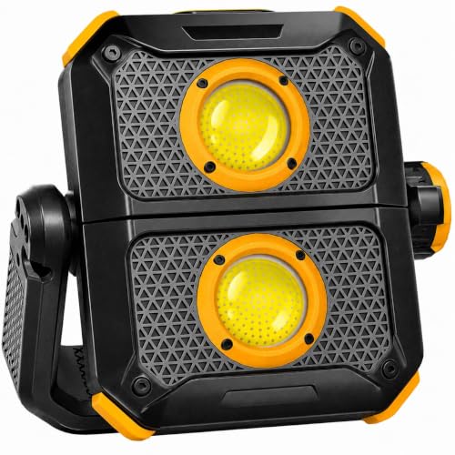 HOKOILN 2500LM Work Light，Rechargeable Magnetic Work Lights, Side Spotlight