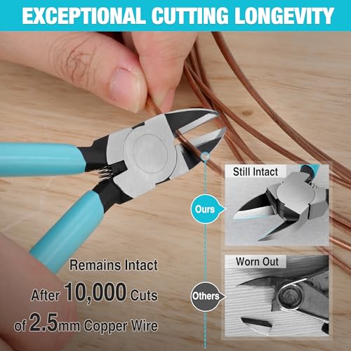 DURATECH 5" & 6" Wire Cutter, Flush Cutter with CNC Machined Edges