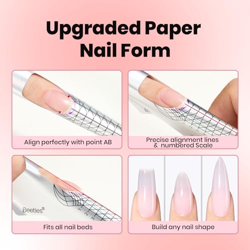 Beetles Builder Gel for Nails, 60g Large Capacity 9 in 1 Sculpting Hard Gel - color: Clear Large Capacity 60 g