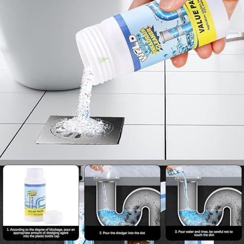 4PCS Wild Tornado Pipe Dredge, Wild Tornado Sink and Drain Cleaner for Kitchen Toilet Pipeline Quick Cleaning Tool (4PCS)