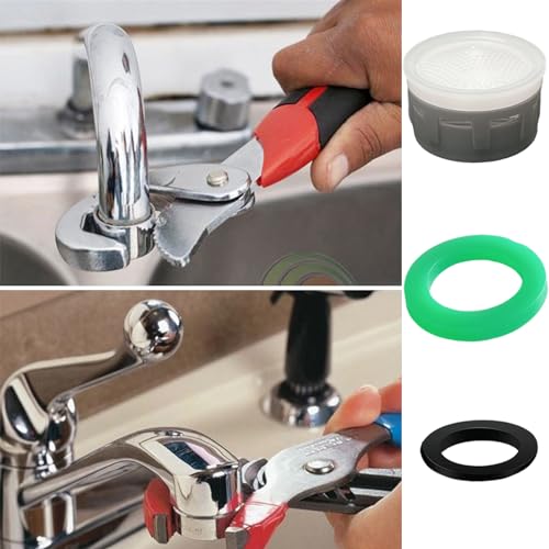 Faucet Aerator 1.2 GPM Flow Restrictor Plug-In Faucet Aerator Replacement Parts for Bathroom or Kitchen (white 20 Pieces)