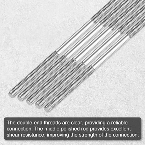 M METERXITY 20-Set Double End Threaded Stud Screw Bolt, M3x55mm Stainless Steel Push Rod Dual End Thread with Washer for Electrical/CNC Equipment/House Maintenance, Right Hand Thread - size: M3x55mm