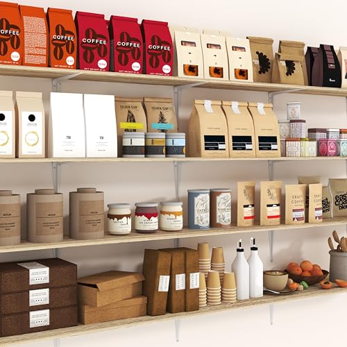 20 Pack Shelf Brackets 12 Inch, White Metal Brackets for Shelves, L Shape Shelving Brackets (White, 12" x 10") - color: White, size: 12" x 10"