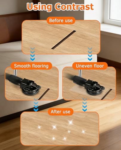 2.0 Upgraded Heavy Duty Floor Gap Fixer Tool & Enhanced Suction Cup, Metal Plank Grabber for Multiple Smooth Surfaces Floor, No Nano Adhesive Pads Required, with Hammer & Gloves