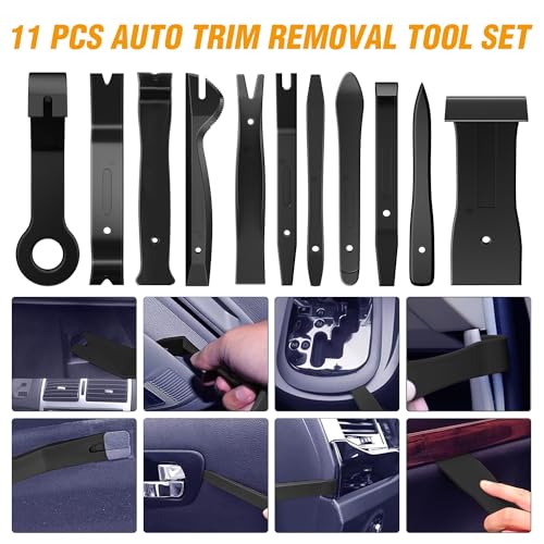 GOOACC 330Pcs Trim Removal Tool, Auto Push Pin Bumper Retainer Clip Set Fastener Terminal Remover Tool Adhesive Cable Clips Kit Car Panel Radio Removal Auto Clip Pliers, Black - color: 330Pcs Clips Removal Kit Black