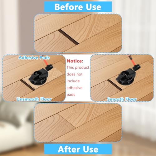 Heavy Duty Floor Gap Fixer Tool with Rubber Mallet, Made of Iron & Enhanced Suction Cup & Non-Scratch Mallet, Floor Gap Repair Kit for Laminate, Vinyl, Wood Floor