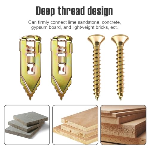 90PCS Self Drilling Drywall Anchors with Screws Kit
