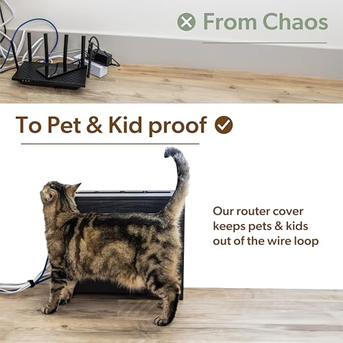 WiFi Router Storage Cabinet Router Box Hider WiFi Box Hider Shelf Cover - color: Pine