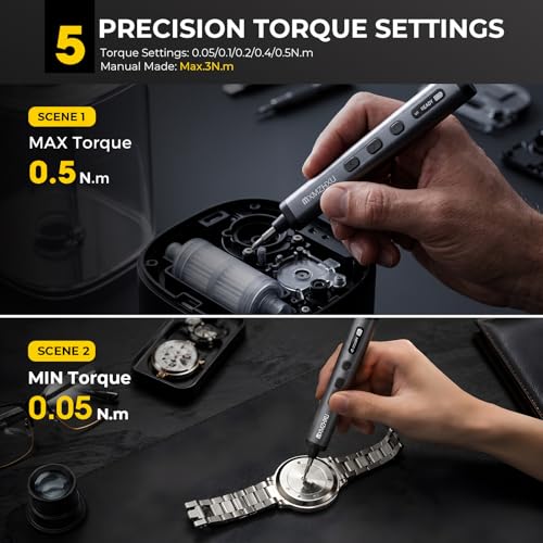 3.7V Mini Electric Screwdriver 78-in-1, Max 0.5N.m, Precision Screwdriver Set with 72 Magnetic Bits, 5/32" Hex, Magnetic Storage, Repair Tool Kit for Electronics Computer, Phone, Glasses, Watch