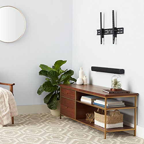 Amazon Basics Heavy-Duty Tilting TV Wall Mount with Mounting Hardware, Bubble Level and Template for 37" to 80" TVs up to 120 lbs, Black - style: Tilting