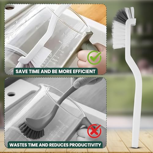 8 Pcs Crevice Cleaning Brush Set – Hard Bristle Cleaning Tools for Grout, Gaps & Narrow Spaces – Multi-Purpose Grout Brush, for Cleaning Bathroom, Shower, Window Tracks, Kitchen - color: Black, White, Red, Yellow