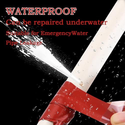 Self Fusing Silicone Tape 1 in x 5' Red Waterproof Rubber Leak Proof Sealing Silicone Rubber Self-amalgamating Tape for Emergency Hot and Cold Water Pipe Repairs and Tool Fixation - size: 1 Roll - 5 ft - Red - 20 mil Thickness