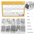565 Pieces M2 Screws Nuts Washers Set, Sutemribor M2 x 4/6/8/10/12/16/20mm Hex Socket Head Cap Screws Nuts Washers Assortment Kit, 304 Stainless Steel, Fully Threaded - size: M2, style: Socket Head