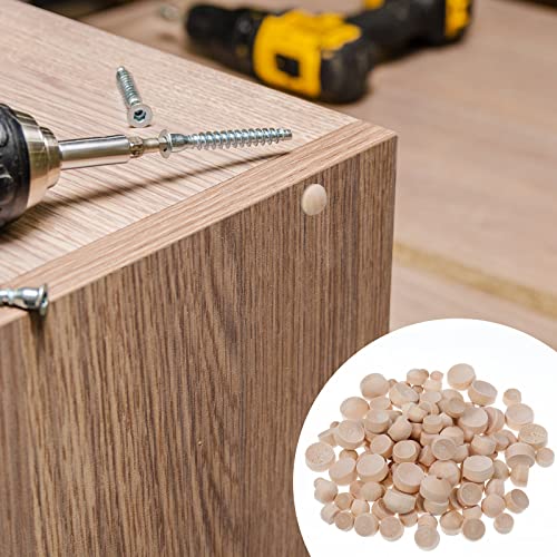 Bucherry 120 Pieces 4 Sizes Wood Plugs Wooden Hole Plugs,Round - style: Round