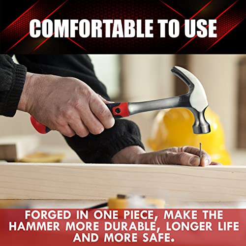 Claw Hammer forged in one piece- 16OZ - size: 16oz - Forged In One Piece