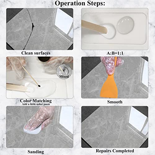 Hupeyna Tub, Tile and Shower Repair Kit (Color Match), Porcelain Repair Kit