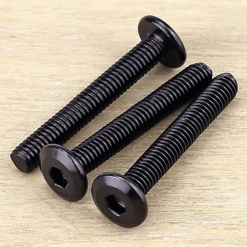 1/4-20 x 1-3/4" Black Hex Socket Head Cap Screws, 304 Stainless Steel 18-8, Furniture Bolts, Connector Screws, Black Coated, Full Thread, 25 PCS - size: 1/4-20 x 1-3/4"