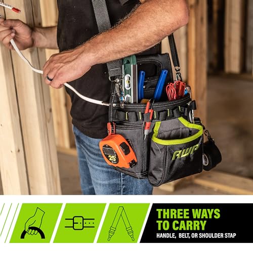 AWP Tool Pouch, Electrician Tool Pouch, Premium, Professional Multi-Pocket Organizer - size: 1 Pack, style: Portable Tool Box