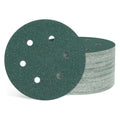 50Pcs Sanding Disc 6Inch 80Grit 6 Hole Sandpapers Green - color: Green, size: 6 Inch(80 Grit)