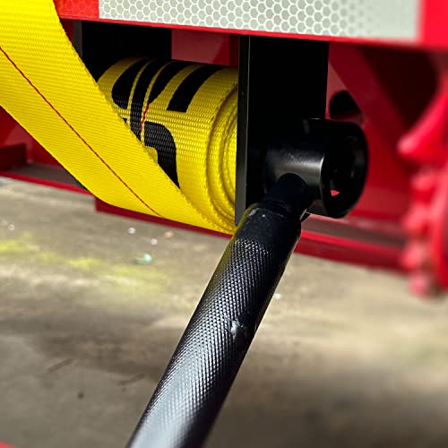 Winch Bar, 40" Combination Winch Bars with Square Head, Black & Green - color: Black & Green, size: 1 Pack