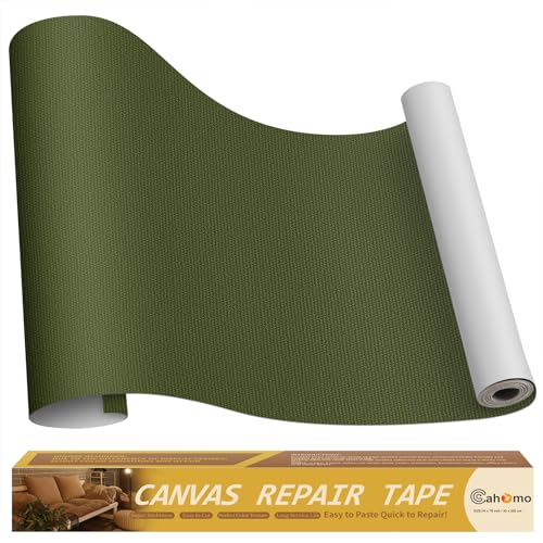 Canvas Repair Tape 16x79 inch, Self Adhesive Fabric Patches, Couch Repair Patch Kit, Fabric Repair Tape for Furniture, Sofas, Carpet, DIY, Headboards, Chairs, Pillows, Canvas Goods - Army Green - color: Army Green, size: 16x79 inch