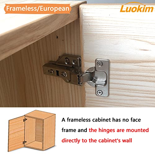 10Pcs Soft Close Half Overlay Cabinet Hinges with Clip-On Plate - color: Half Overlay, size: 10 Pieces